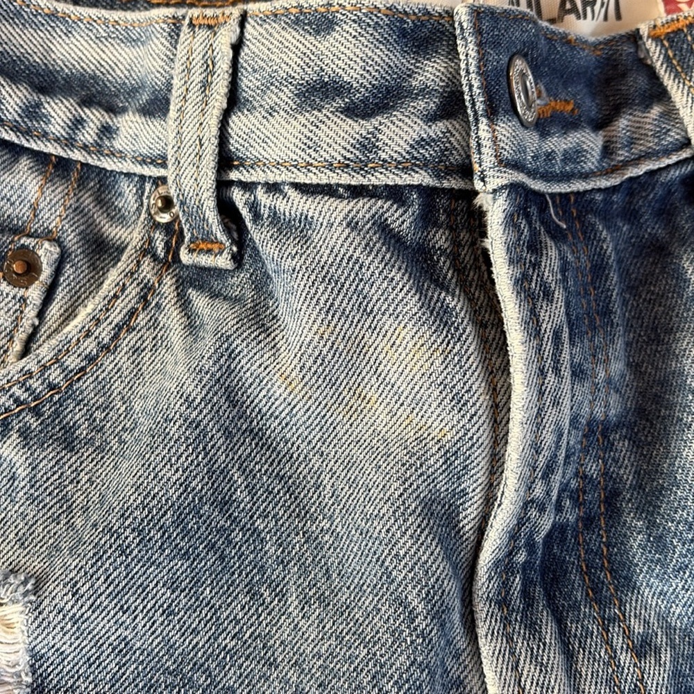 12th Tribe Levi's Thrasher Distressed Jean Shorts - 505 Regular Fit - Size 2/26 - Picture 7 of 7